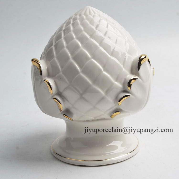 Italian porcelain ceramic spring peach decor
