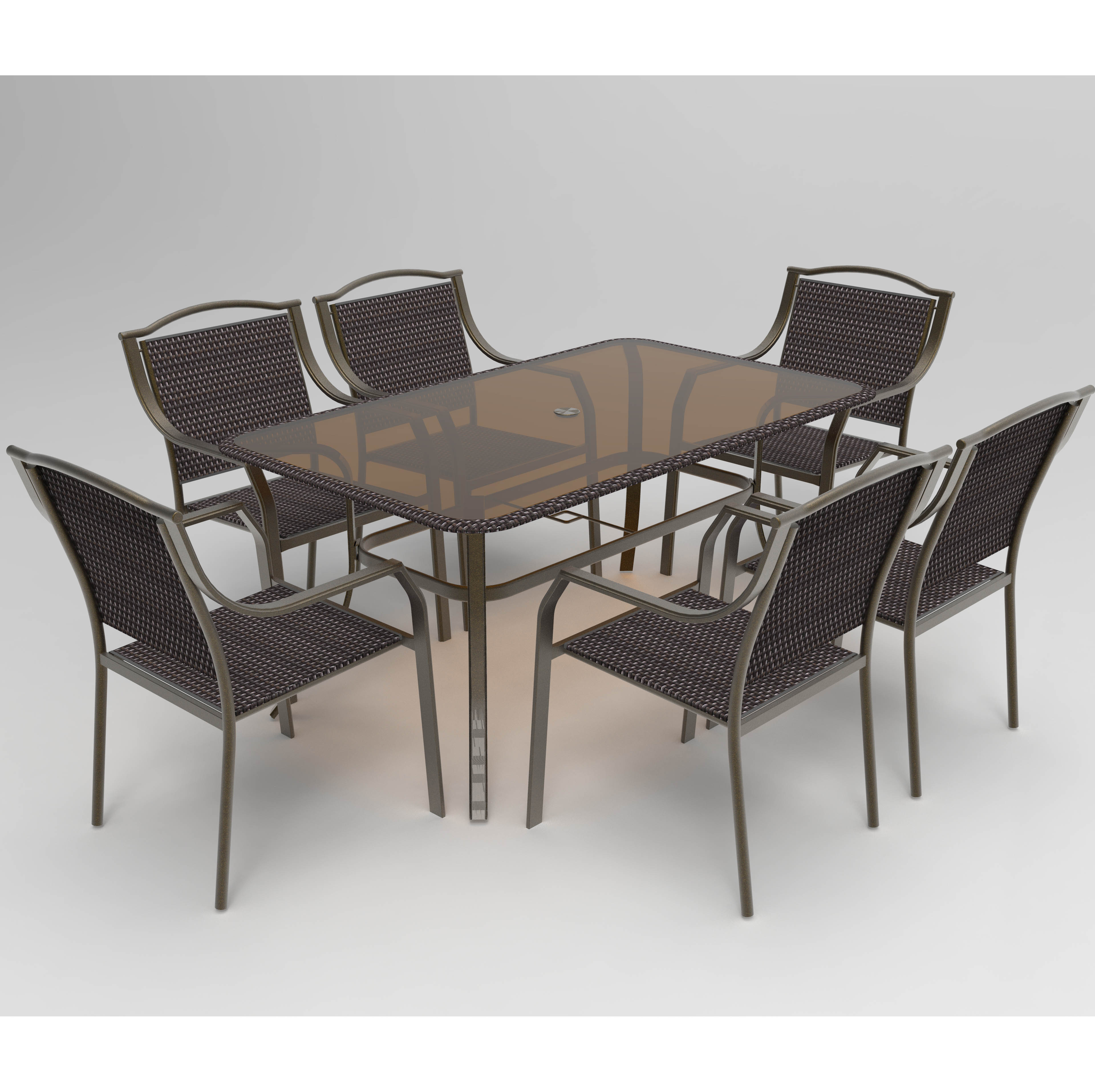 Wicker patio set