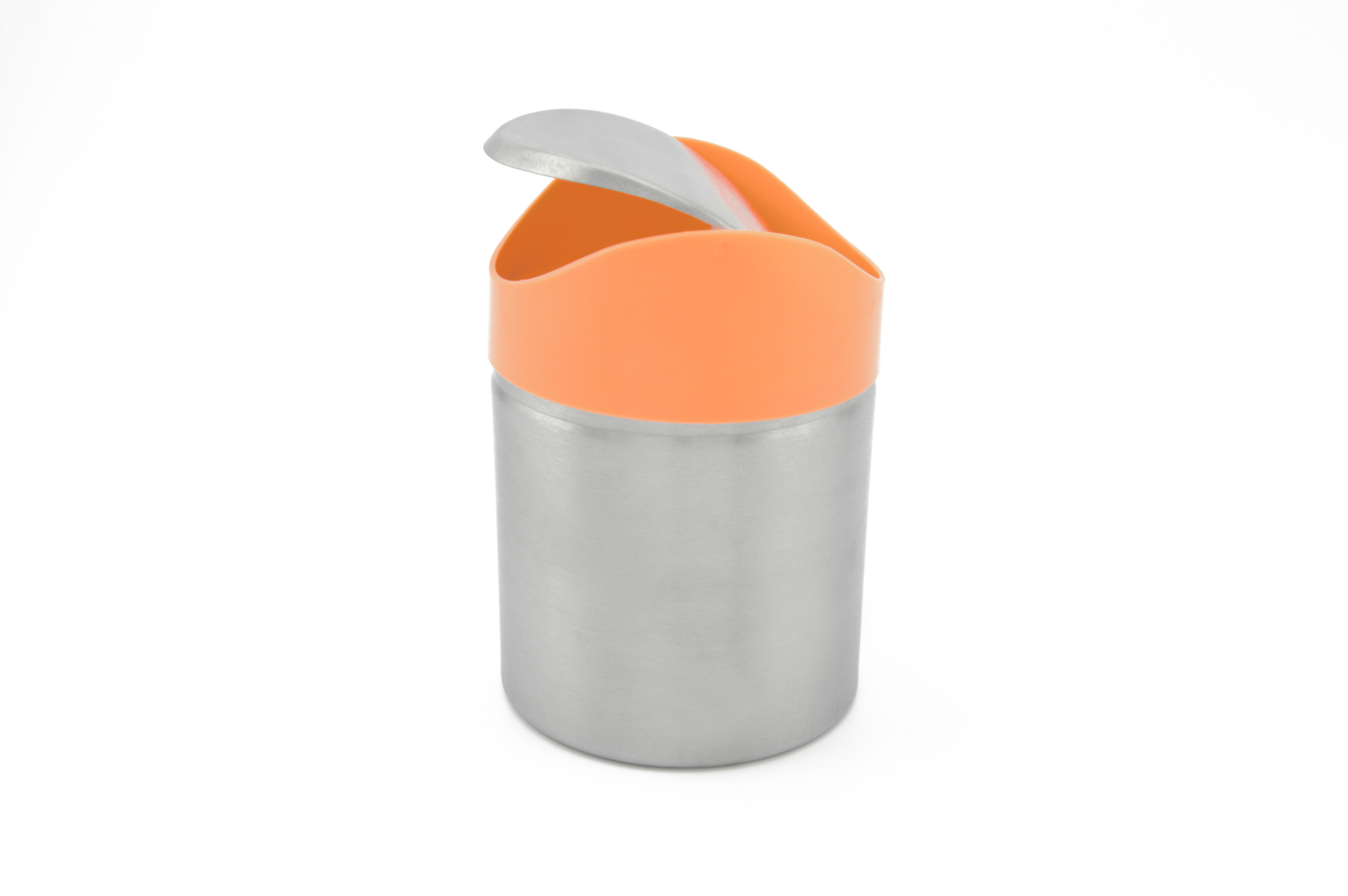 Stainless steel table trash bin