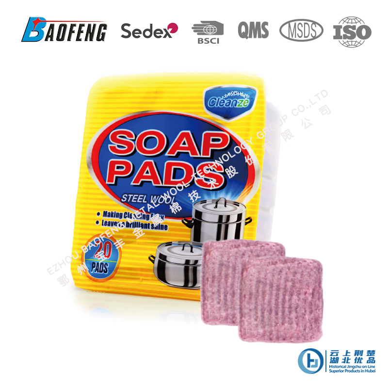 Steel wool soap pads