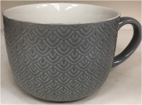 600cc Mug With Embossed Color Glaze New Bone China
