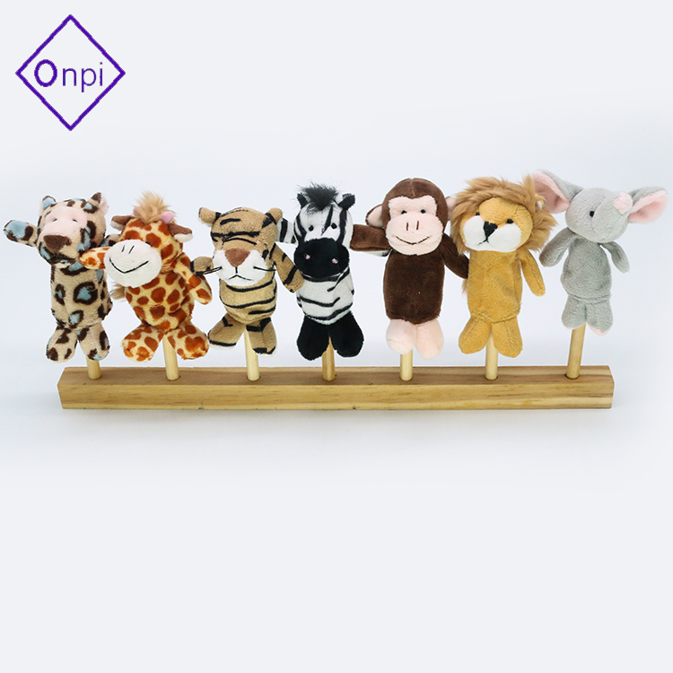 Mini soft plush animal finger puppet
