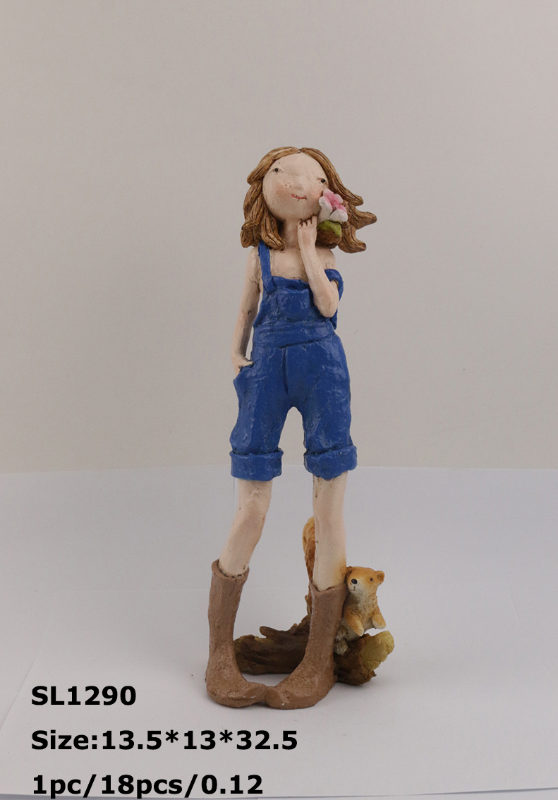 Resin decorations - garden series-Girl
