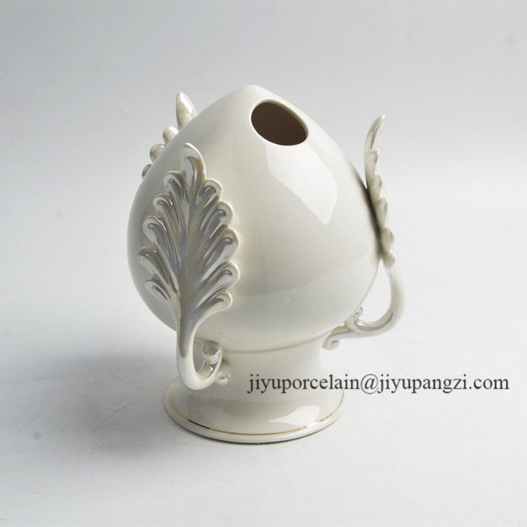 Italian porcelain ceramic spring peach decor