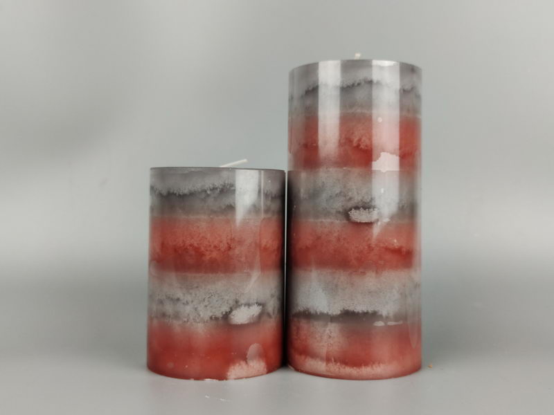 marble candle multi-layer