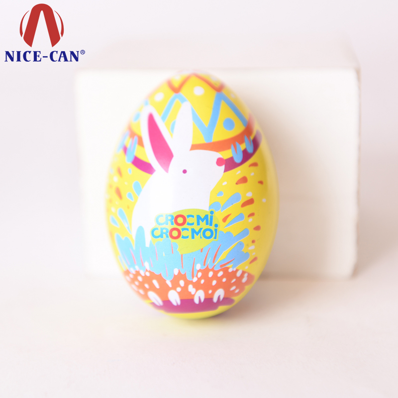 Eggshell Style Metal Storage Container Easter Egg Tin Box Jar for Candy