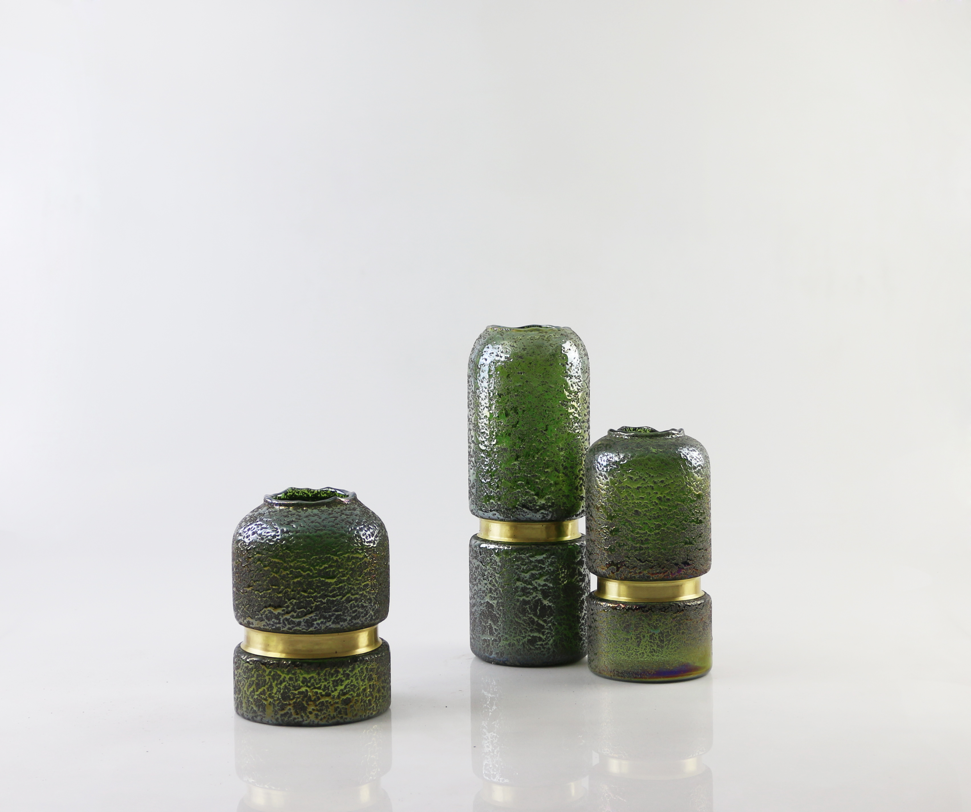 Handmade color glass vase