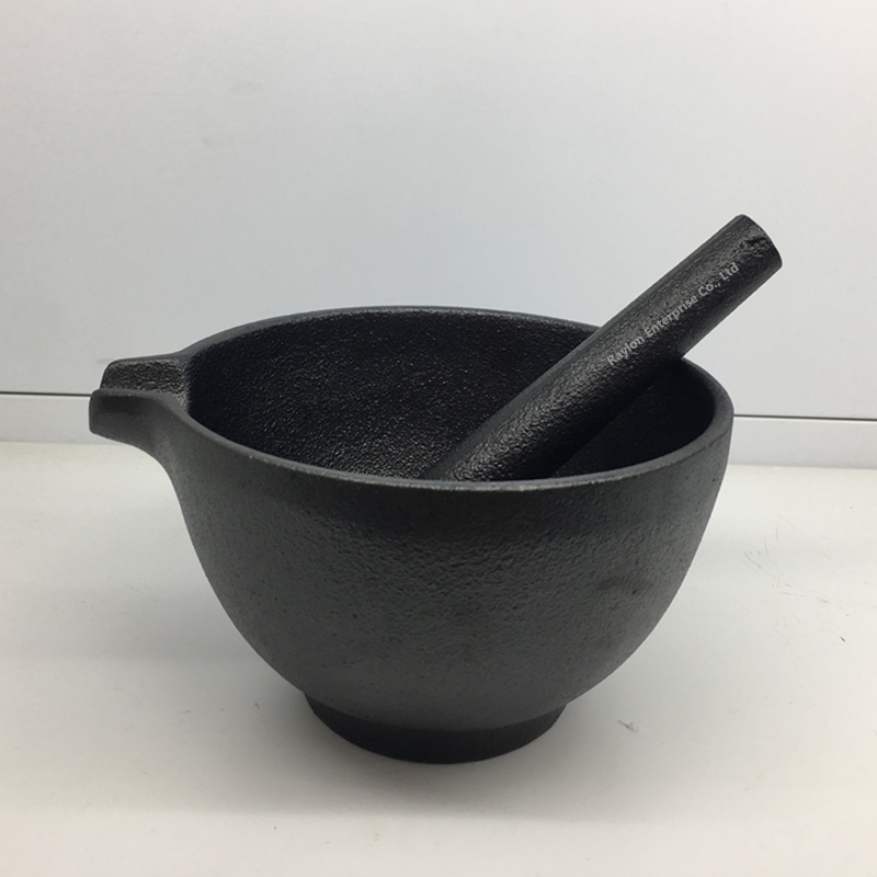 Vegetable Oil Cast Iron Mortar and Pestle