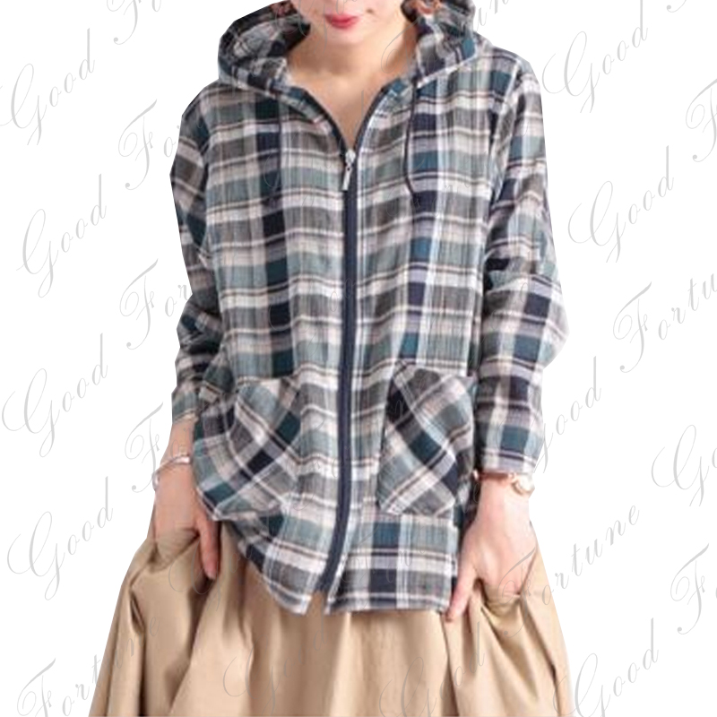 Plaid Casual Hoodie