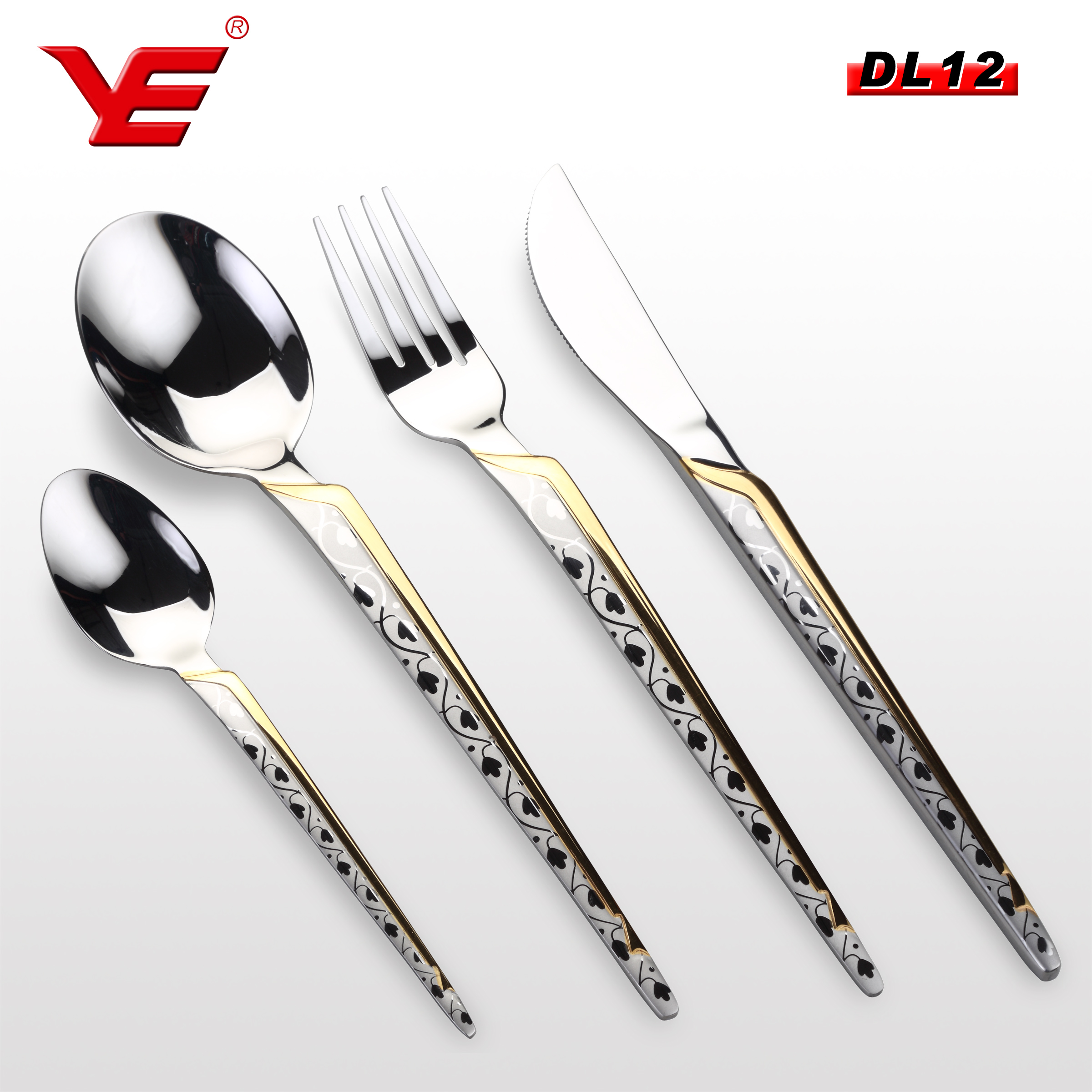 Stainless Steel Cutlery Set, Flatware Set with Laser Finish