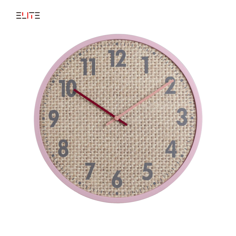 14-inch frameless wall clock with options of 4c printing on face paper