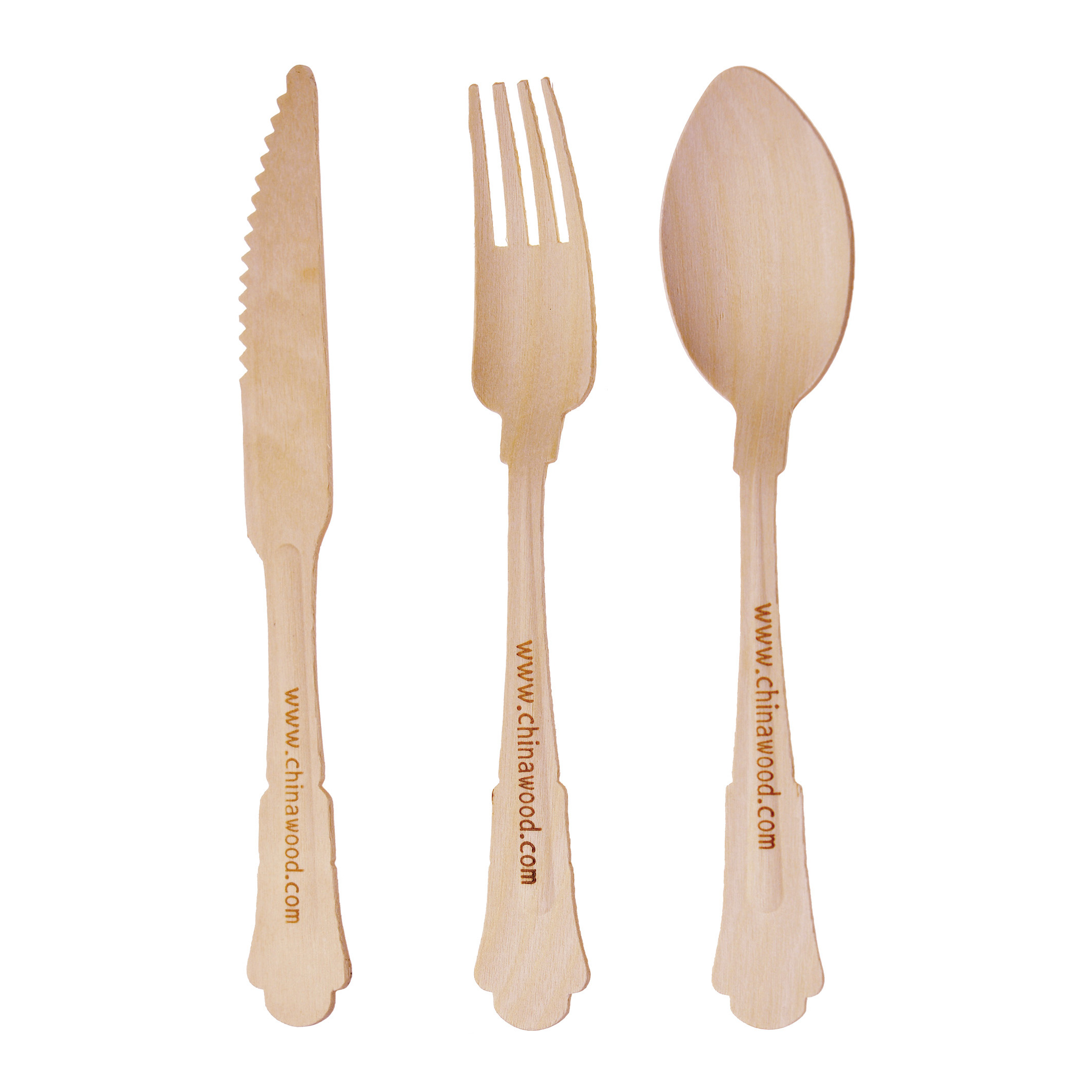 Disposable wooden cutlery
