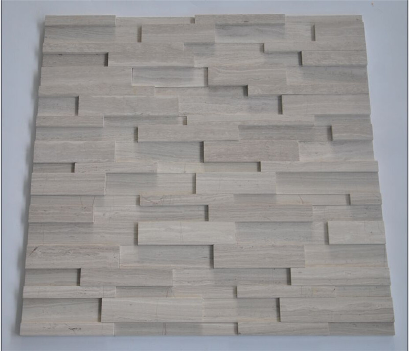 Wooden White Marble Cultural Stone