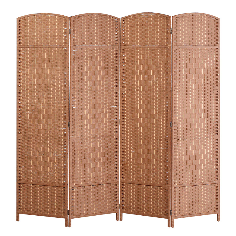 Wide Diamond Weave Fiber 4 Panels Room Divide