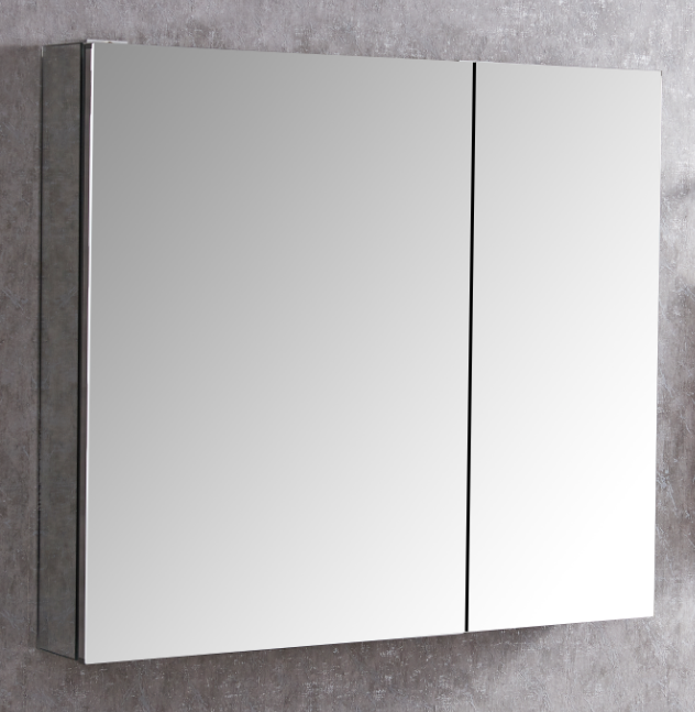 Aluminium mirror cabinet