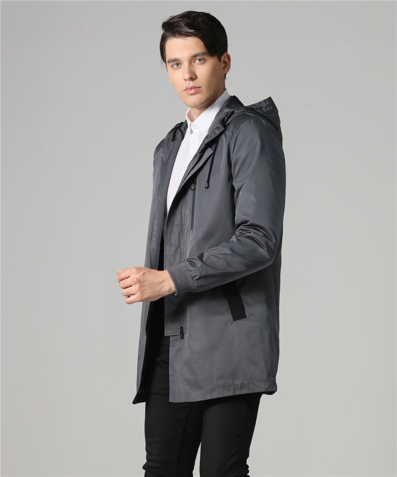 Men hooded casual jacket