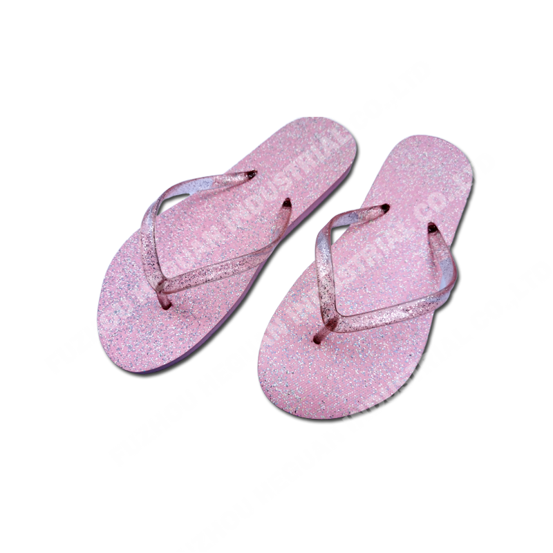 Glitter lady beach flip flops