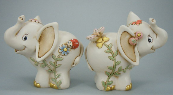 5"cartoon elephant decor S/2