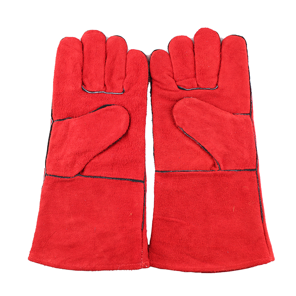 Cow split leather welding glove