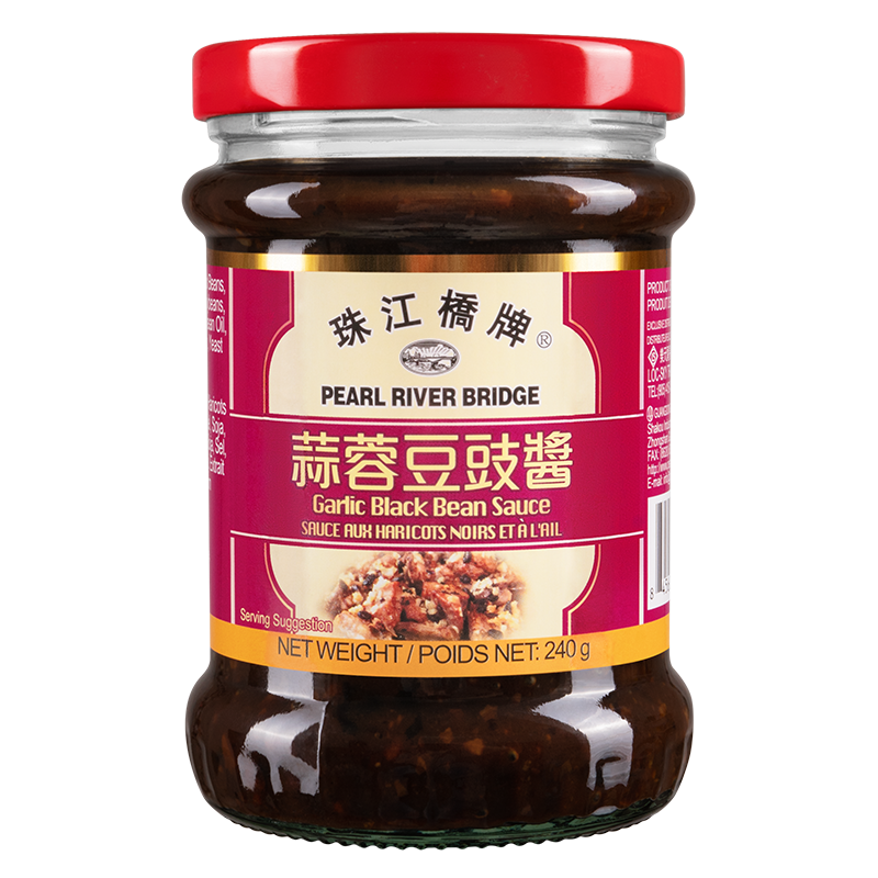 Pearl River Bridge Garlic Black Bean Sauce 240g [Marinade/Pan-Fried/Steam]