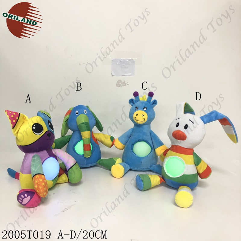 Friendly buddy bed lights stuffed led plush toys soft animal toys stuffed animal plush bedside lamp