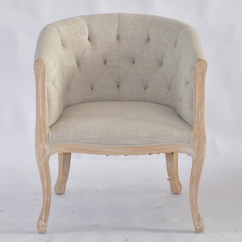 Wood-exposed sofa