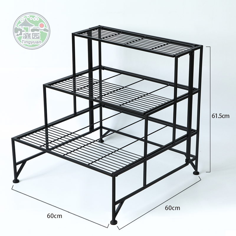 3-Tier Iron Pot Shelves, Plant Stand, Plant Shelf Holder, Flower Display Storage Rack