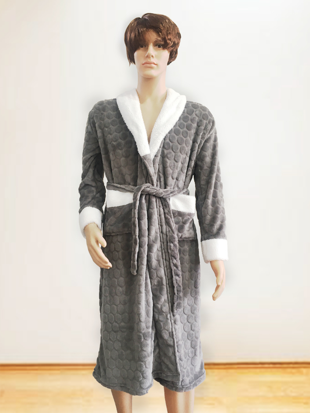Men's Cut-Pill Flannel Robe