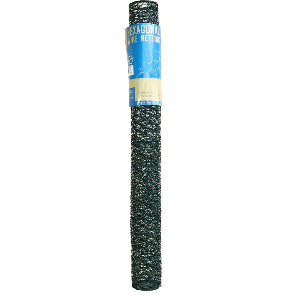 Wire Netting 30mm 1.0m PVC Coated Hexagonal Wire Netting Chicken Coop 1.0x25m