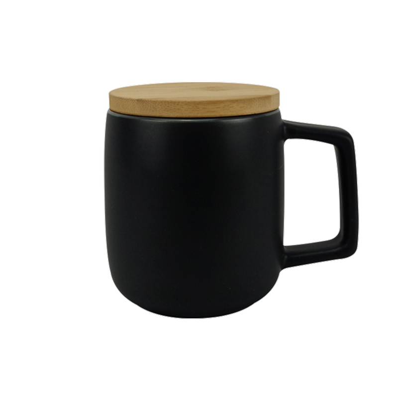 mug with wood lid
