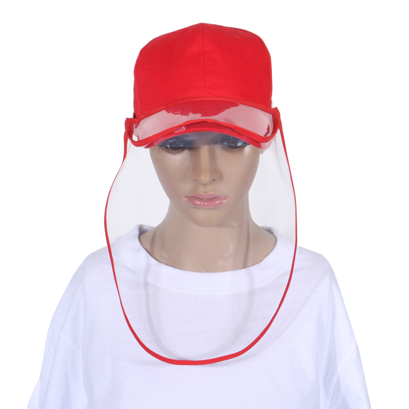 Promotional baseball cap with face shield