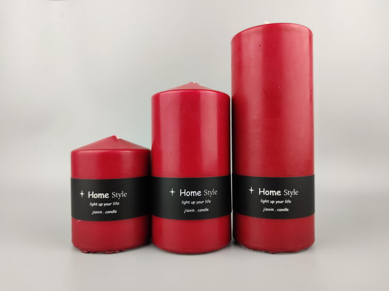 Over-dipping pillar candle