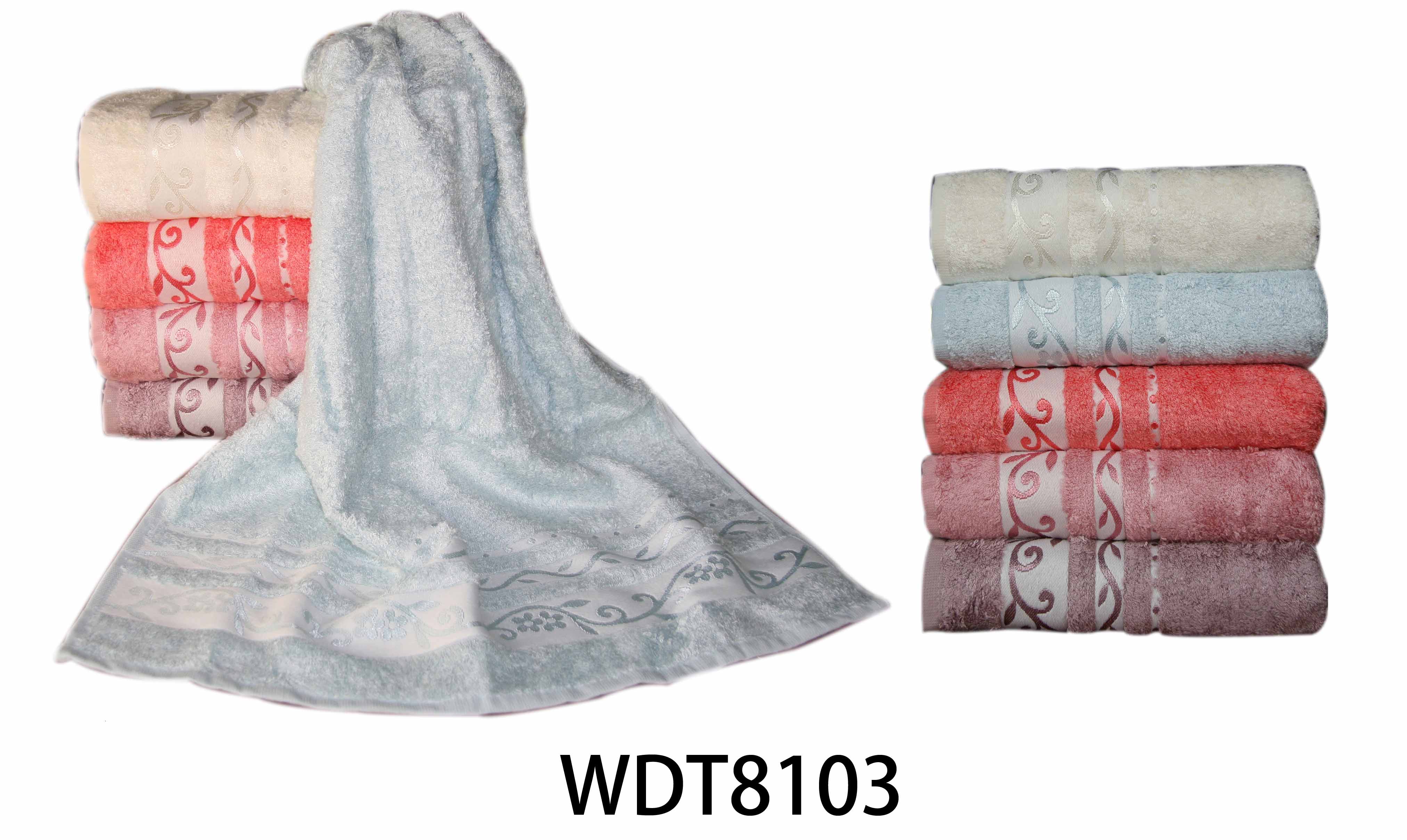 65% bamboo 35% cotton solid jacquard bath towel