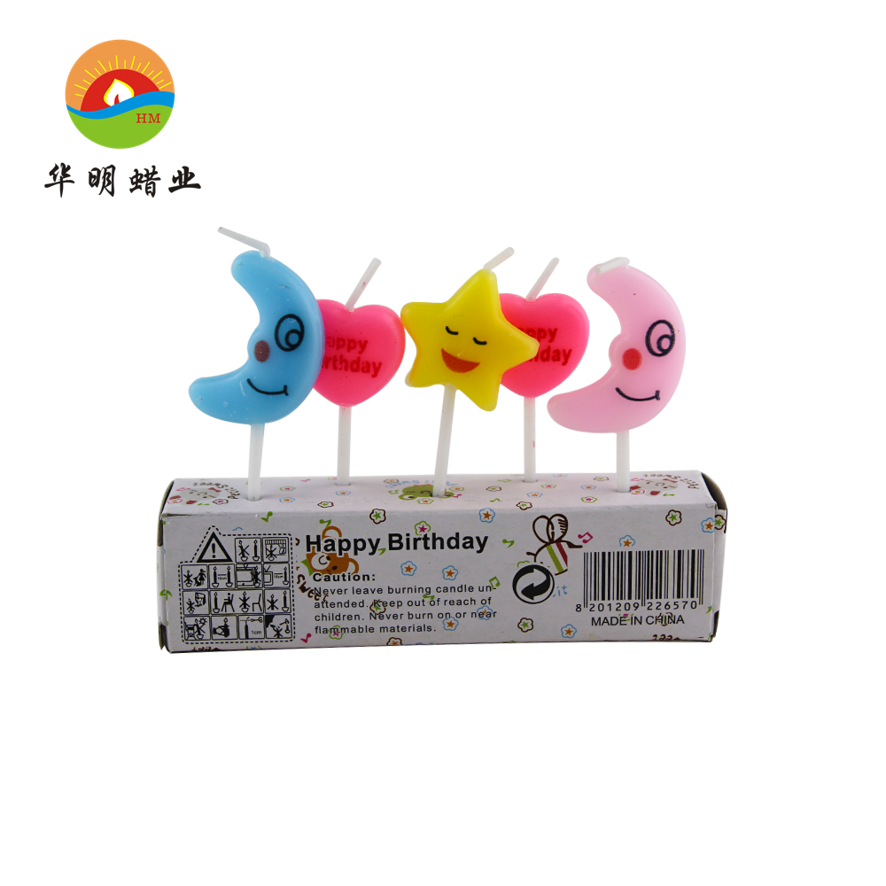 Cartoon creative star heart birthday candle wholesale