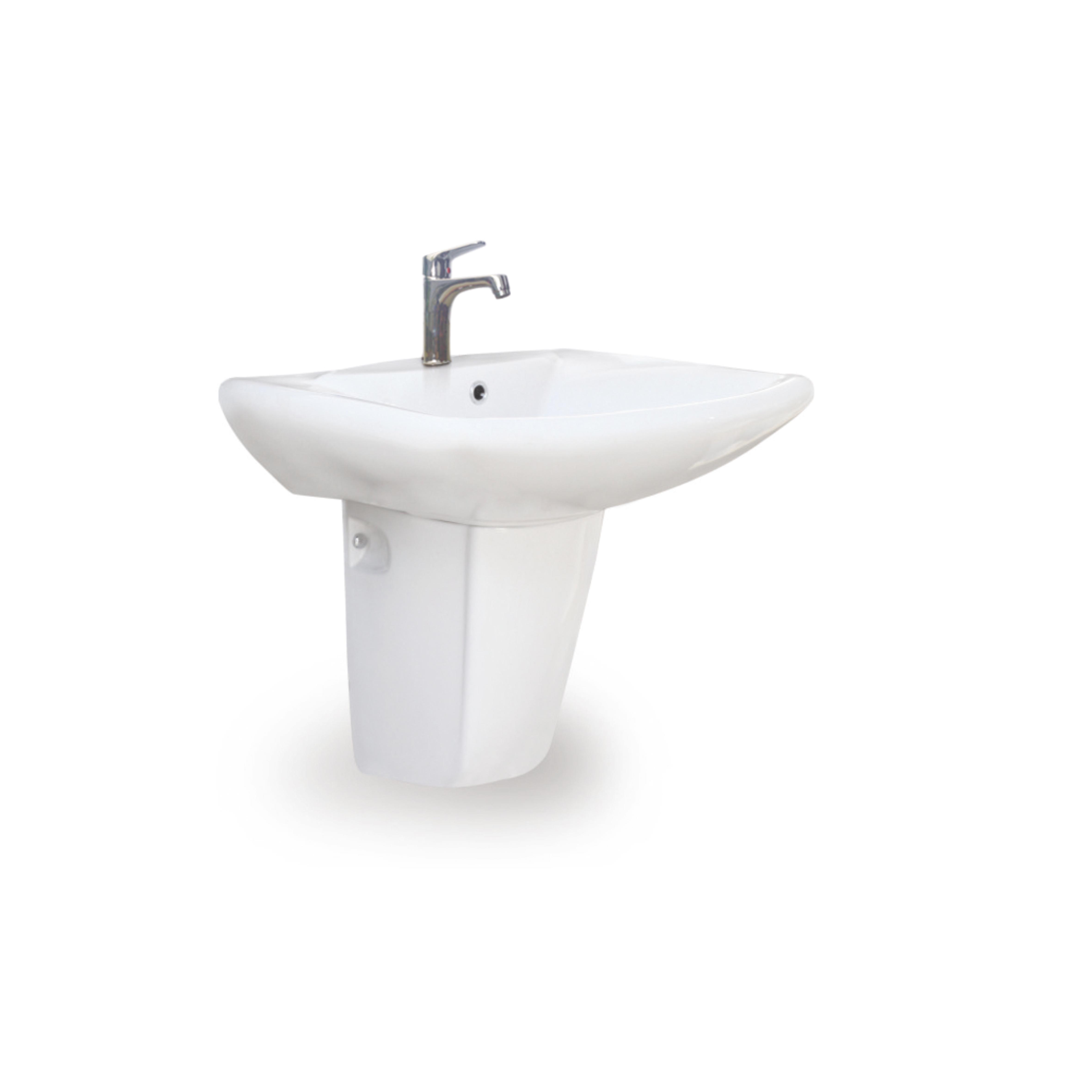 Basin With Half Pedestal