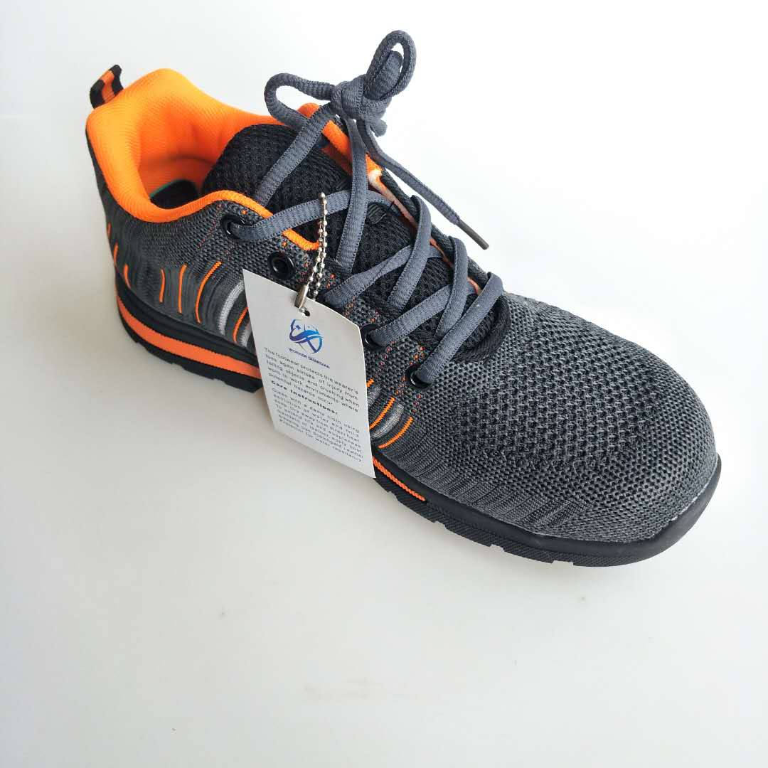 strip light weight breathable sporty safety shoes