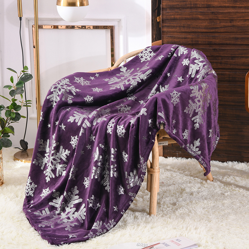 foil printed flannel blanket