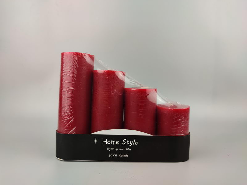Set of 4 rustic candles