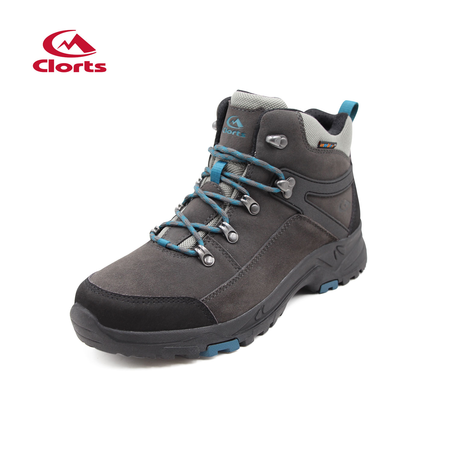 CLORTS Suede Leather Waterproof Rubber Outsole Hiking Boots