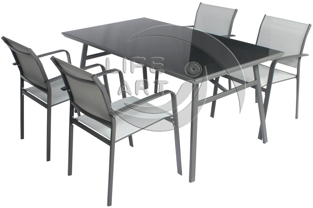Steel 5pcs KD dining set