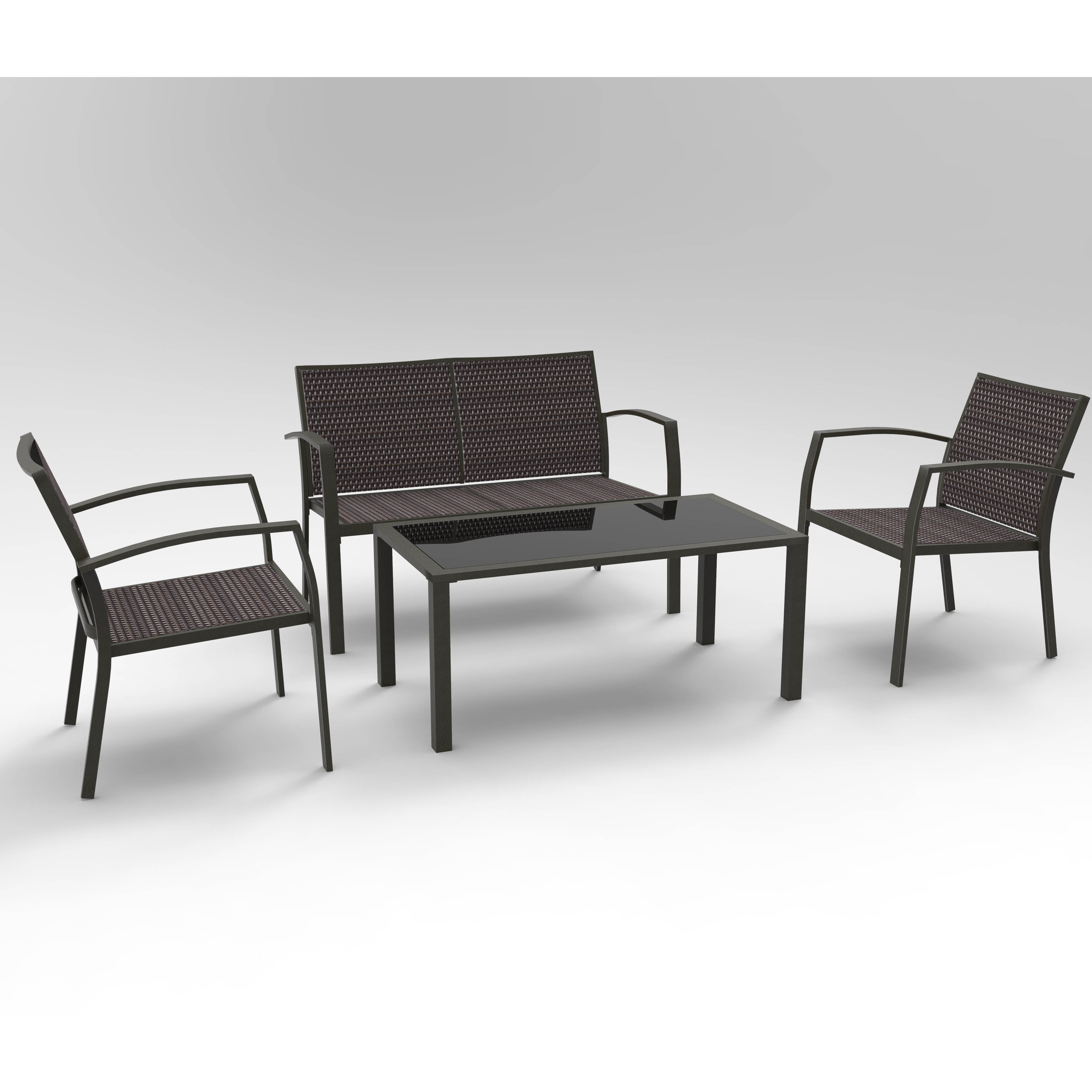 4-pc wicker conversation set