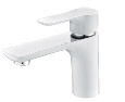 Single lever spray white painting basin faucet