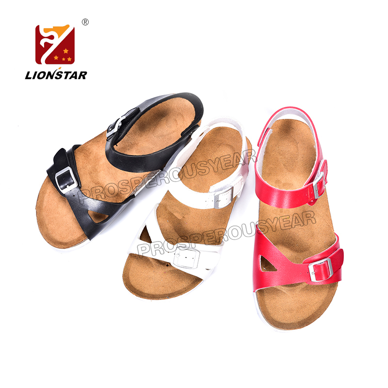 Fashion Heel Strap Women Rubber Cork Sandal