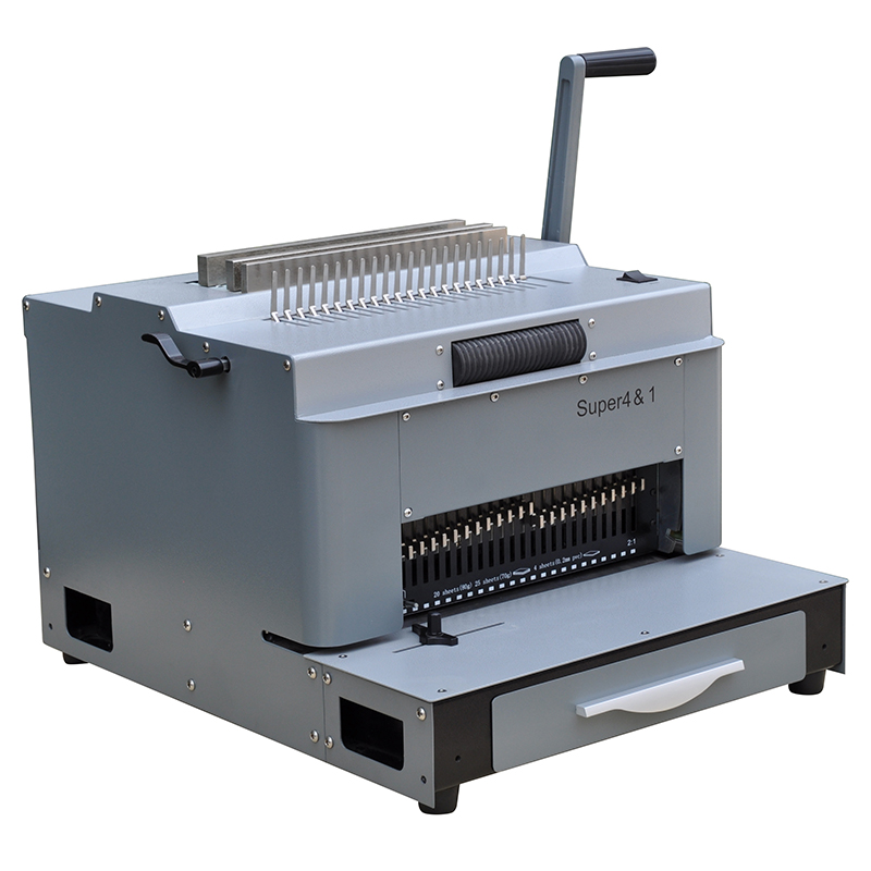 4 in 1 punching machine and comb binding machine, spiral binding machine, wire binding machine