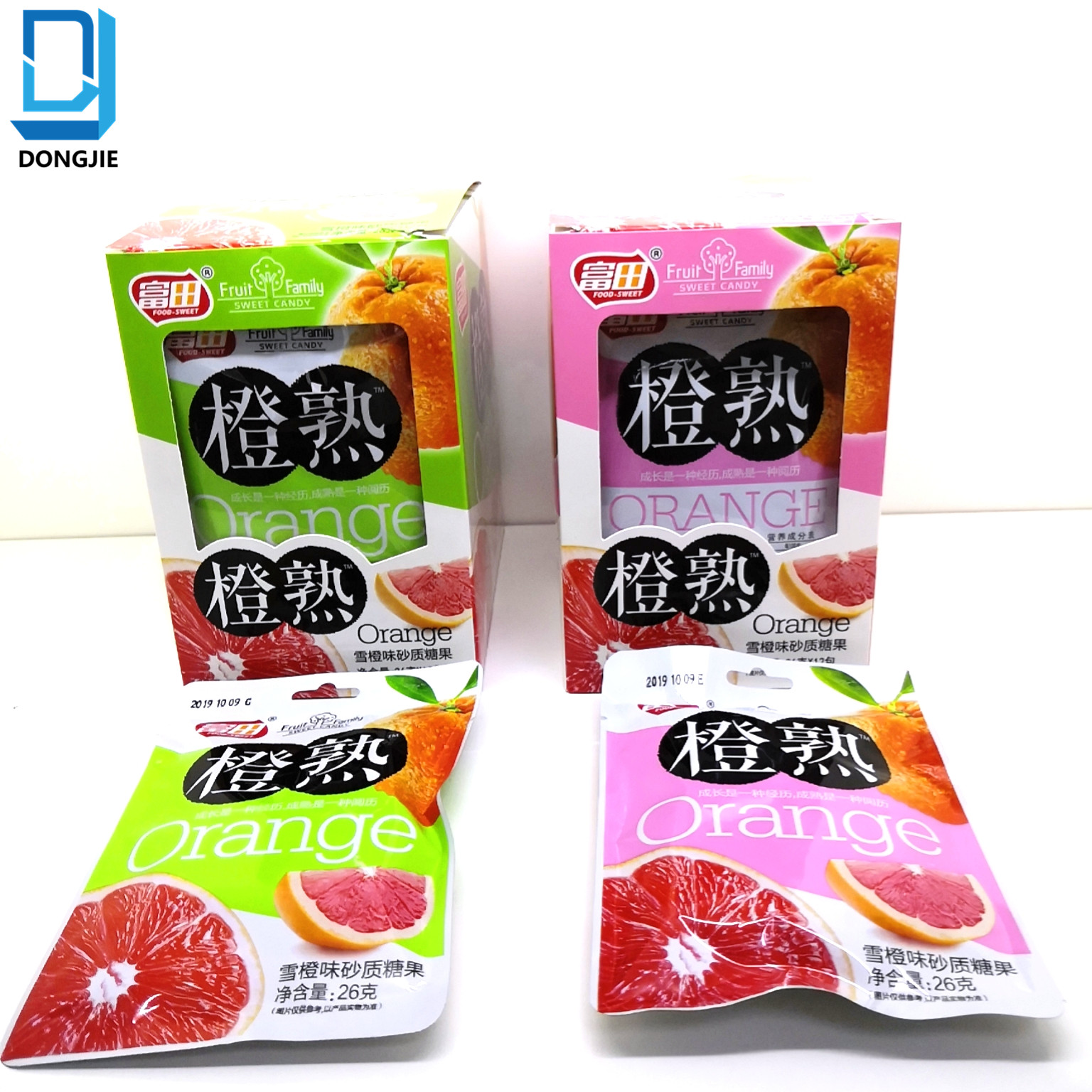 *Chewy candy (orange flavor)