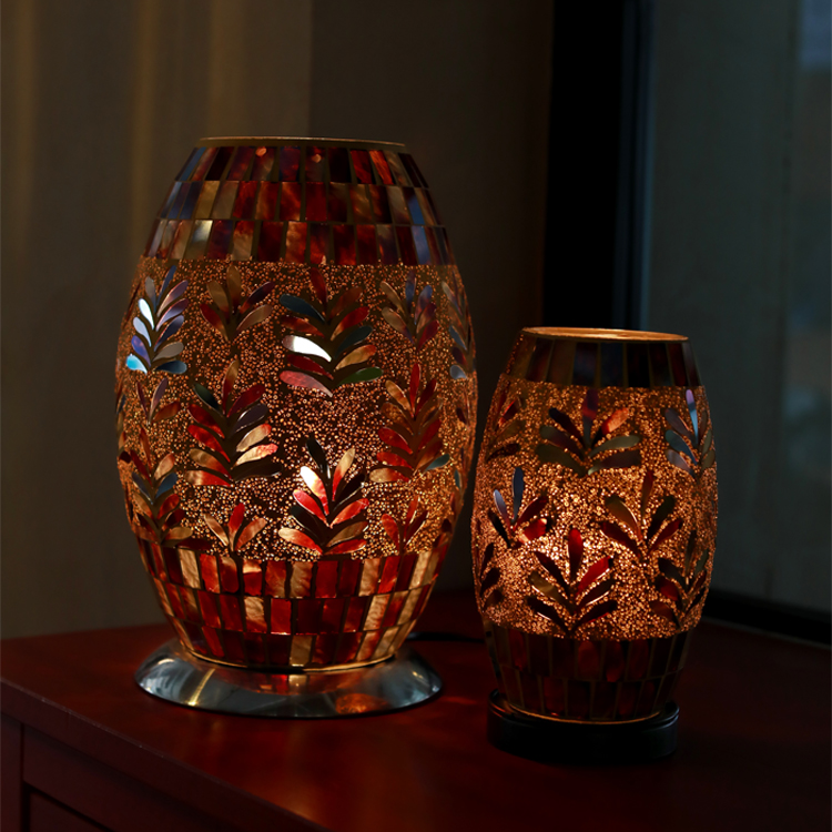lamp mosaic glass vase table lamp for interior decoration
