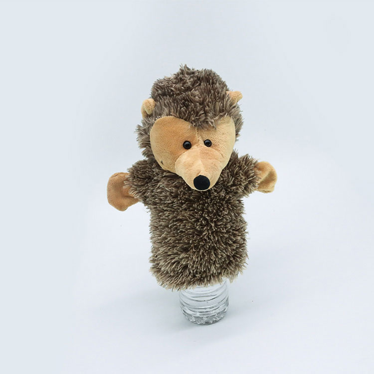 Plush hedgehog hand puppet toys