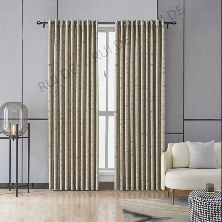 polyester jacquard blackout curtain fabric