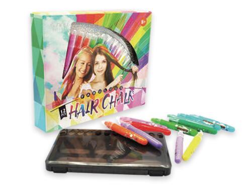H912x HAIR CHALK 12colors washable normal color hair colour chalk for party use hair chalk pens