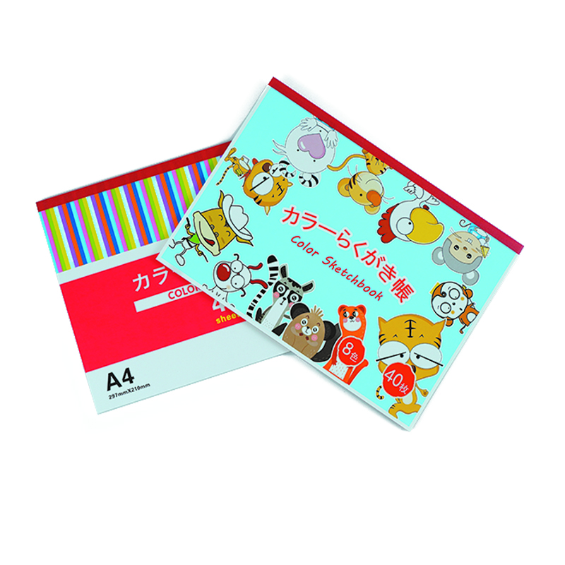 Colored paper glued sketch notebook special for Japan market